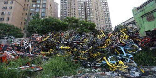 上海惊现共享单车“坟墓”：单车堆积如山，无人问津 | 8月23日坏消息榜        